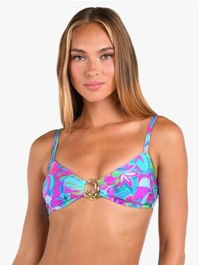Sunshine 79 Over The Shoulder Bralette Bikini TOP Womens Sz 6 Swirltopia NEW $94